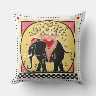 Elephant Parade Pillow in Yellow Kussen