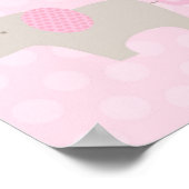 Elephant Parade Pink Taupe Nursery Wall Afdrukken Poster (Hoek)
