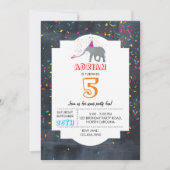 Elephant Partding - Animal Birthday Party Boy Girl Kaart (Voorkant)