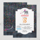 Elephant Partding - Animal Birthday Party Boy Girl Kaart (Voorkant / Achterkant)