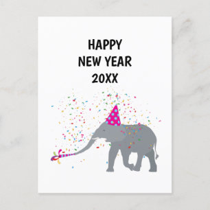 Elephant Partding - Animals Holiday New Years Card Feestdagenkaart