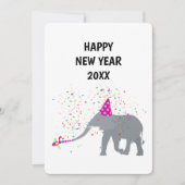 Elephant Partding - Animals Holiday New Years Card Feestdagenkaart (Voorkant)