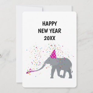 Elephant Partding - Animals Holiday New Years Card Feestdagenkaart
