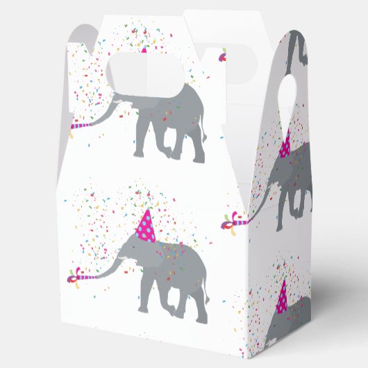 Elephant Partding - Dieren met een partij Bedankdoosjes (Geopend)