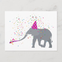 Elephant Partding - Dieren met een partij Briefkaart