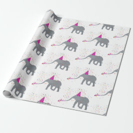 Elephant Partding - Dieren met een partij Cadeaupapier