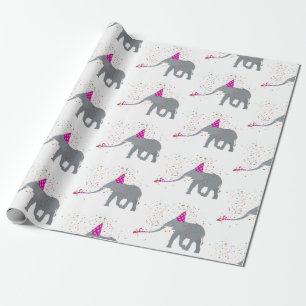Elephant Partding - Dieren met een partij Cadeaupapier