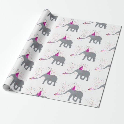 Elephant Partding - Dieren met een partij Cadeaupapier (Uitgerold)