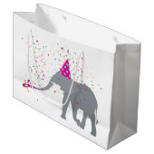 Elephant Partding - Dieren met een partij Groot Cadeauzakje (Voorkant Gekanteld)