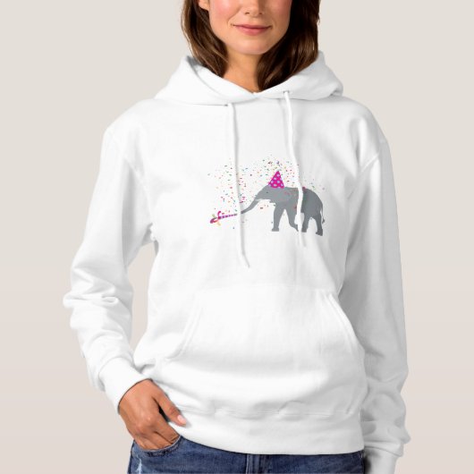 Elephant Partding - Dieren met een partij Hoodie (Voorkant)
