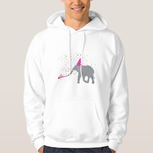 Elephant Partding - Dieren met een partij Hoodie (Voorkant)
