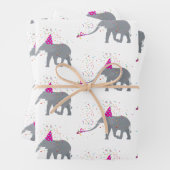 Elephant Partding - Dieren met een partij Inpakpapier Vel (In situ)