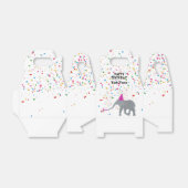 Elephant Partding - Dieren op de Birthday Party Bedankdoosjes (Uitgevouwen)