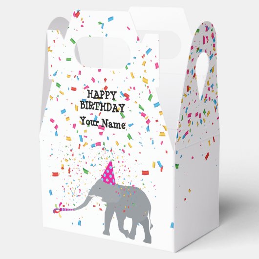 Elephant Partding - Dieren op de Birthday Party Bedankdoosjes (Geopend)