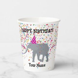 Elephant Partding - Dieren op de Birthday Party Papieren Bekers