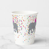 Elephant Partding - Dieren op de Birthday Party Papieren Bekers (Rechts)