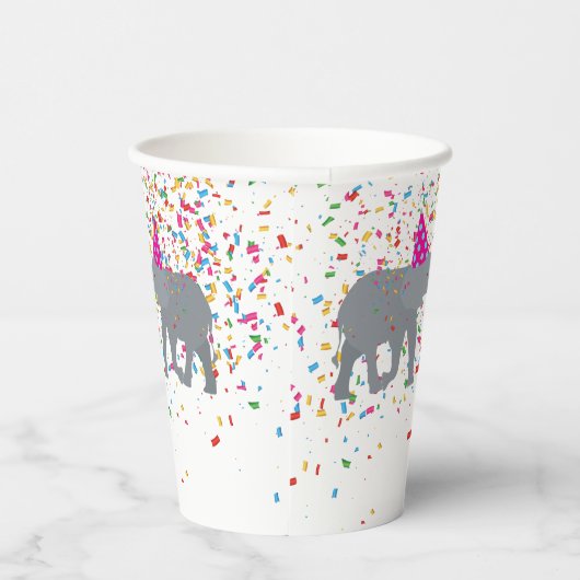 Elephant Partding - Dieren op de Birthday Party Papieren Bekers (Rechts)