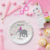 Elephant Partding - Dieren op de Birthday Party Papieren Bordje (Feest)