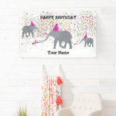 Elephant Partding - Dieren op de Birthday Party Spandoek (Insitu)
