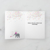 Elephant Parting - Dierenholiday - Nieuwe Jaren Kaart (Binnen)