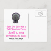 Elephant Party Center Aankondigingskaart (Achterkant)