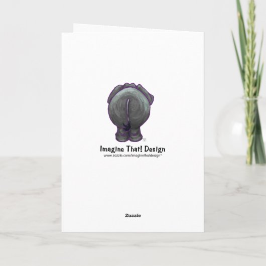 Elephant Party Center Bedankkaart (Achterkant)