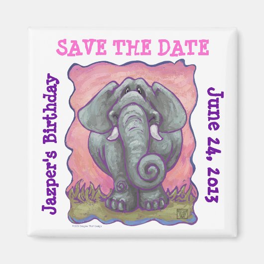 Elephant Party Center Magneet (Voorkant)
