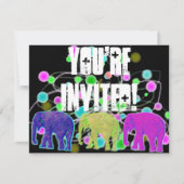 Elephant Party Kaart (Voorkant)