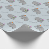Elephant Party Wrapping Paper Cadeaupapier (Hoek)