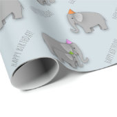 Elephant Party Wrapping Paper Cadeaupapier (Rol Hoek)