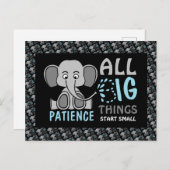 Elephant Patience Briefkaart (Voorkant / Achterkant)