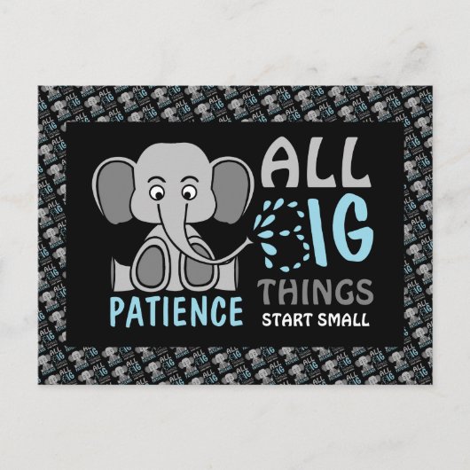 Elephant Patience Briefkaart (Voorkant)