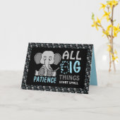 Elephant Patience Kaart (Gele Bloem)