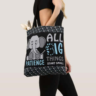 Elephant Patience Tote Bag