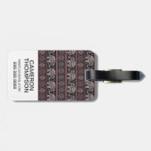 Elephant Patroon voor aangepaste foto's zwart Bagagelabel (Achterkant horizontaal)