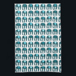 Elephant Pattern Blue Theedoek<br><div class="desc">Decoreer je keuken met deze coole handdoek. Maakt een geweldig huishouden, een verjaardag of een bruiloft cadeau! U kunt het aanpassen en tekst ook toevoegen. Bekijk mijn winkel voor veel meer kleuren en patronen!</div>