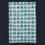 Elephant Pattern Blue Theedoek<br><div class="desc">Decoreer je keuken met deze coole handdoek. Maakt een geweldig huishouden,  een verjaardag of een bruiloft cadeau! U kunt het aanpassen en tekst ook toevoegen. Bekijk mijn winkel voor veel meer kleuren en patronen!</div>