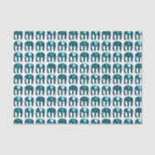 Elephant Pattern Blue Tissuepapier (Voorkant)