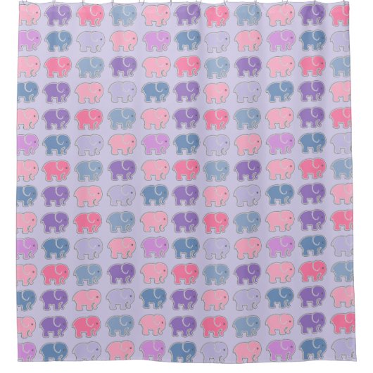Elephant Pattern Douchegordijn (Voorkant)