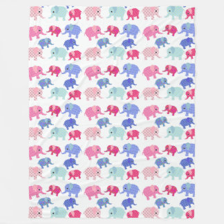 Elephant Pattern Fleece Blanket