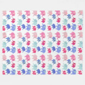 Elephant Pattern Fleece Blanket (Voorkant (Horizontaal))