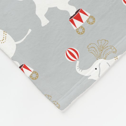 Elephant Pattern Fleece Blanket (Hoek)
