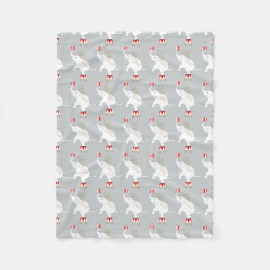 Elephant Pattern Fleece Blanket (Voorkant)