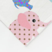 Elephant Pattern Fleece Blanket Deken (Hoek)