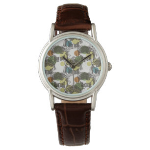Elephant Pattern Horloge