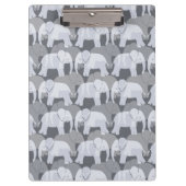 Elephant Pattern Klembord - Grijs (Voorkant)