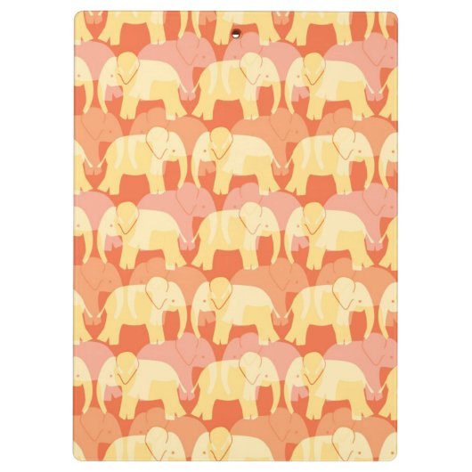 Elephant Pattern Klembord - Oranje (Achterkant)