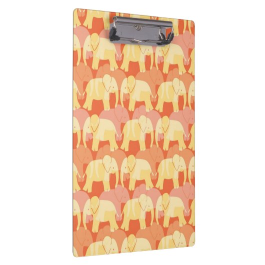 Elephant Pattern Klembord - Oranje (Rechts)