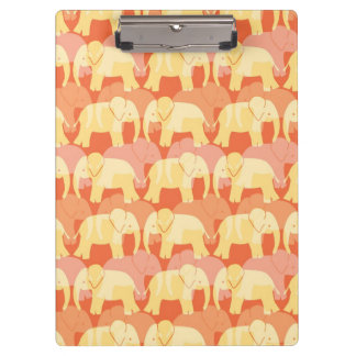 Elephant Pattern Klembord - Oranje