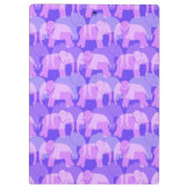 Elephant Pattern Klembord - Paars (Achterkant)